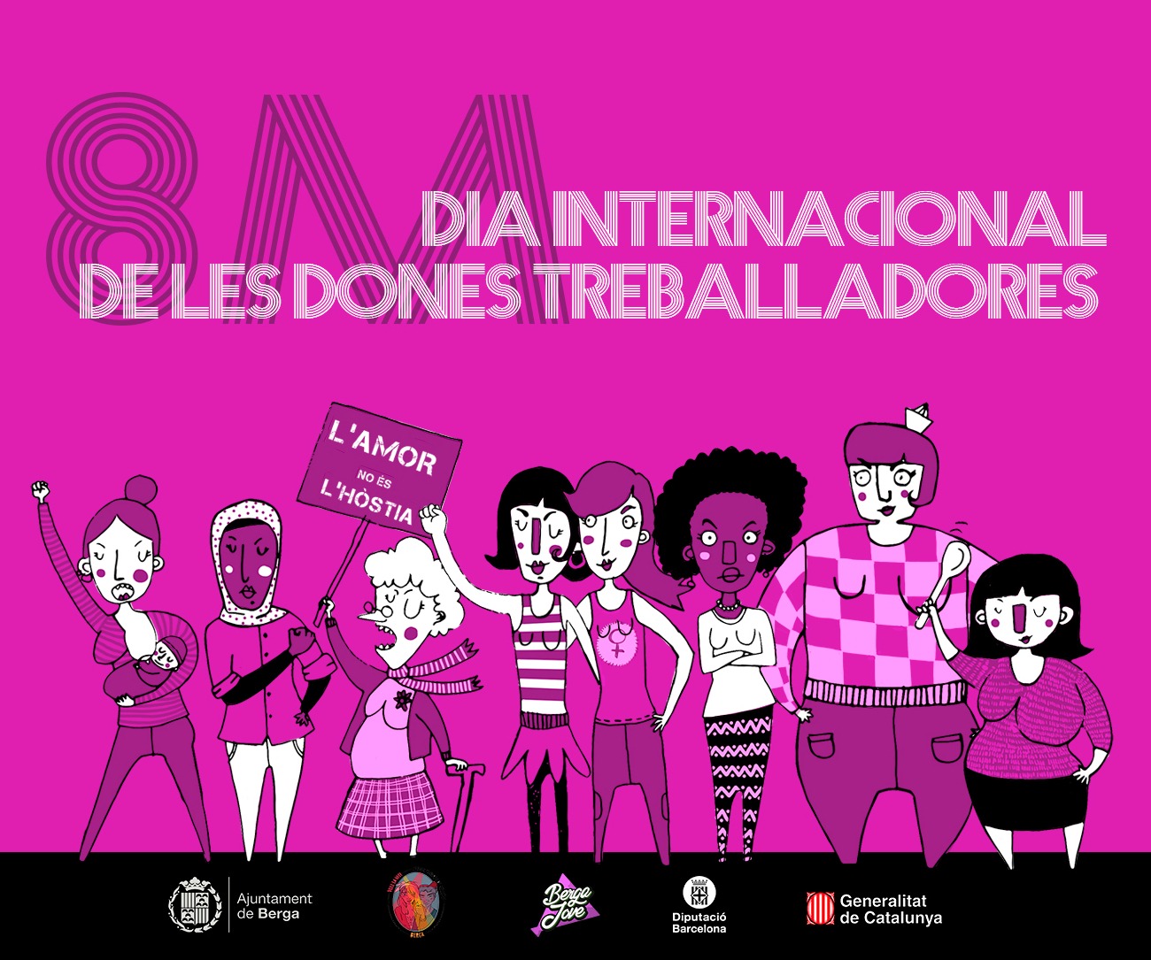 Berga promou la igualtat de drets de les dones amb una desena de propostes per commemorar el 8M 