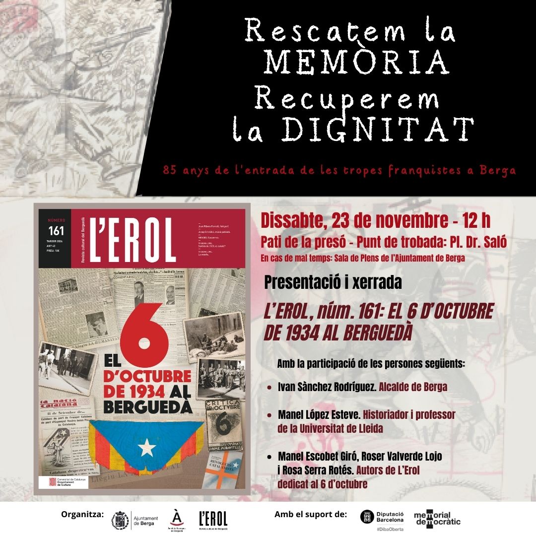 Presentació: L'Erol, núm. 161: El 6 d'octubre de 1934 al Berguedà