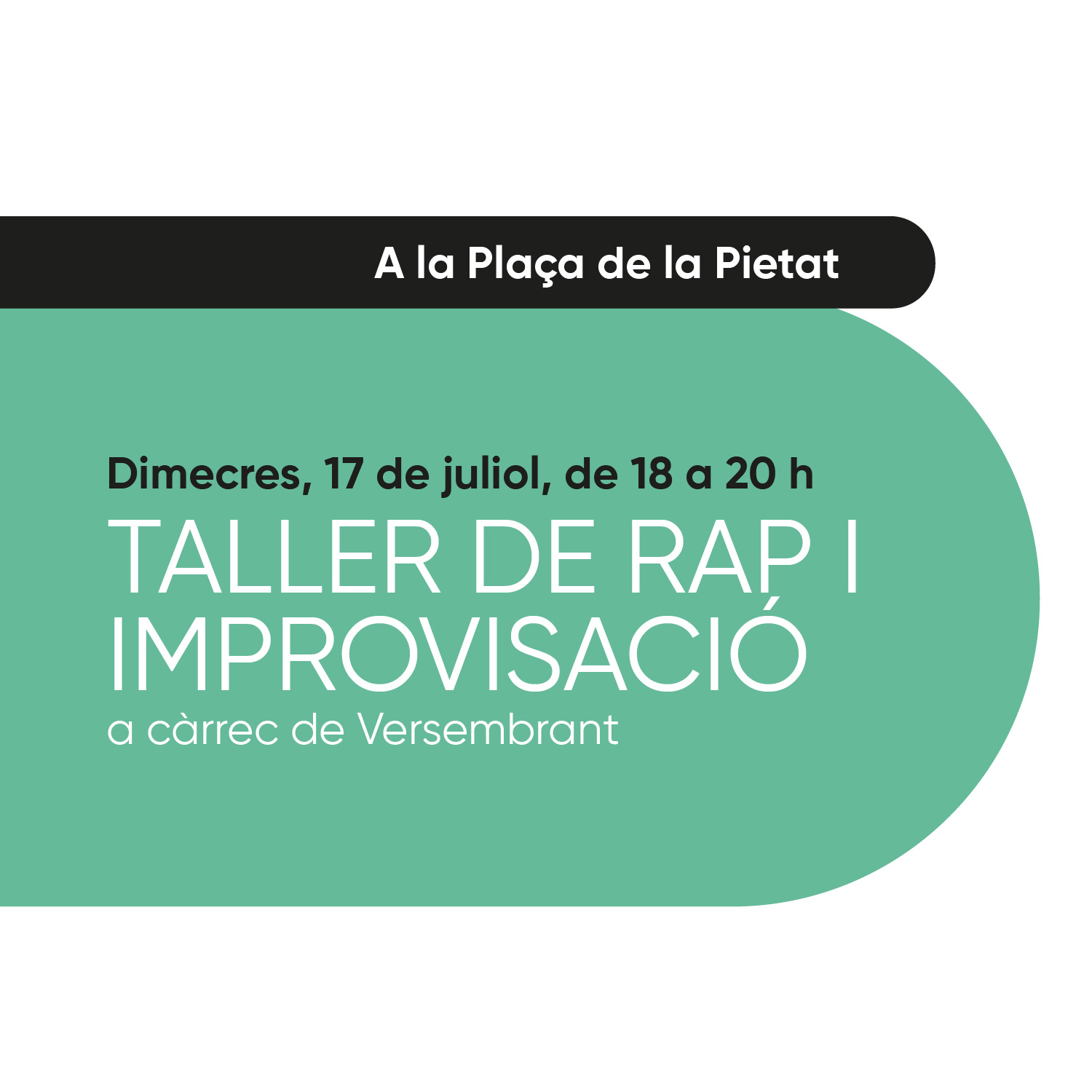 Cartell - Taller de rap i improvisació 