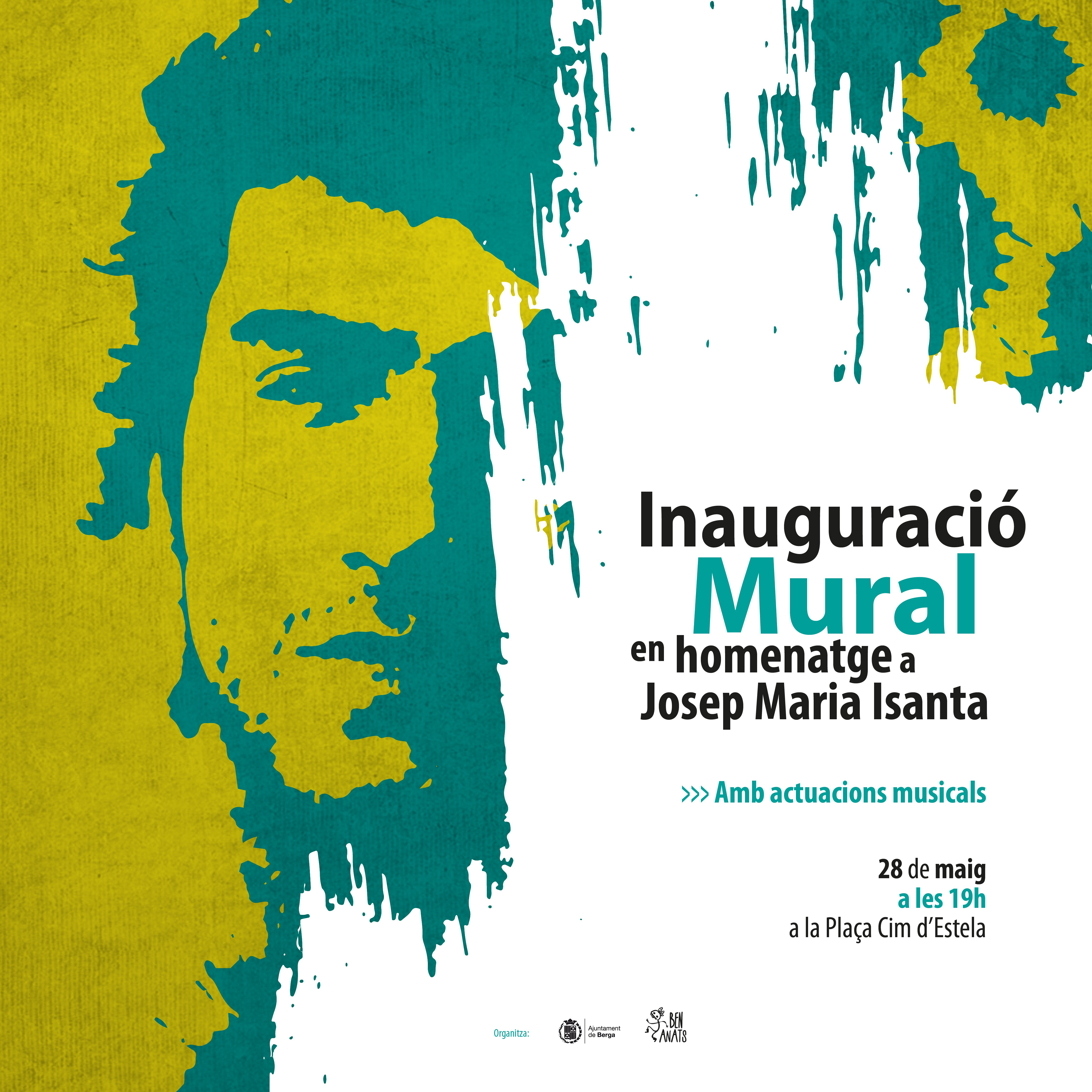 Inauguració del mural en homenatge a Josep Maria Isanta Casellas