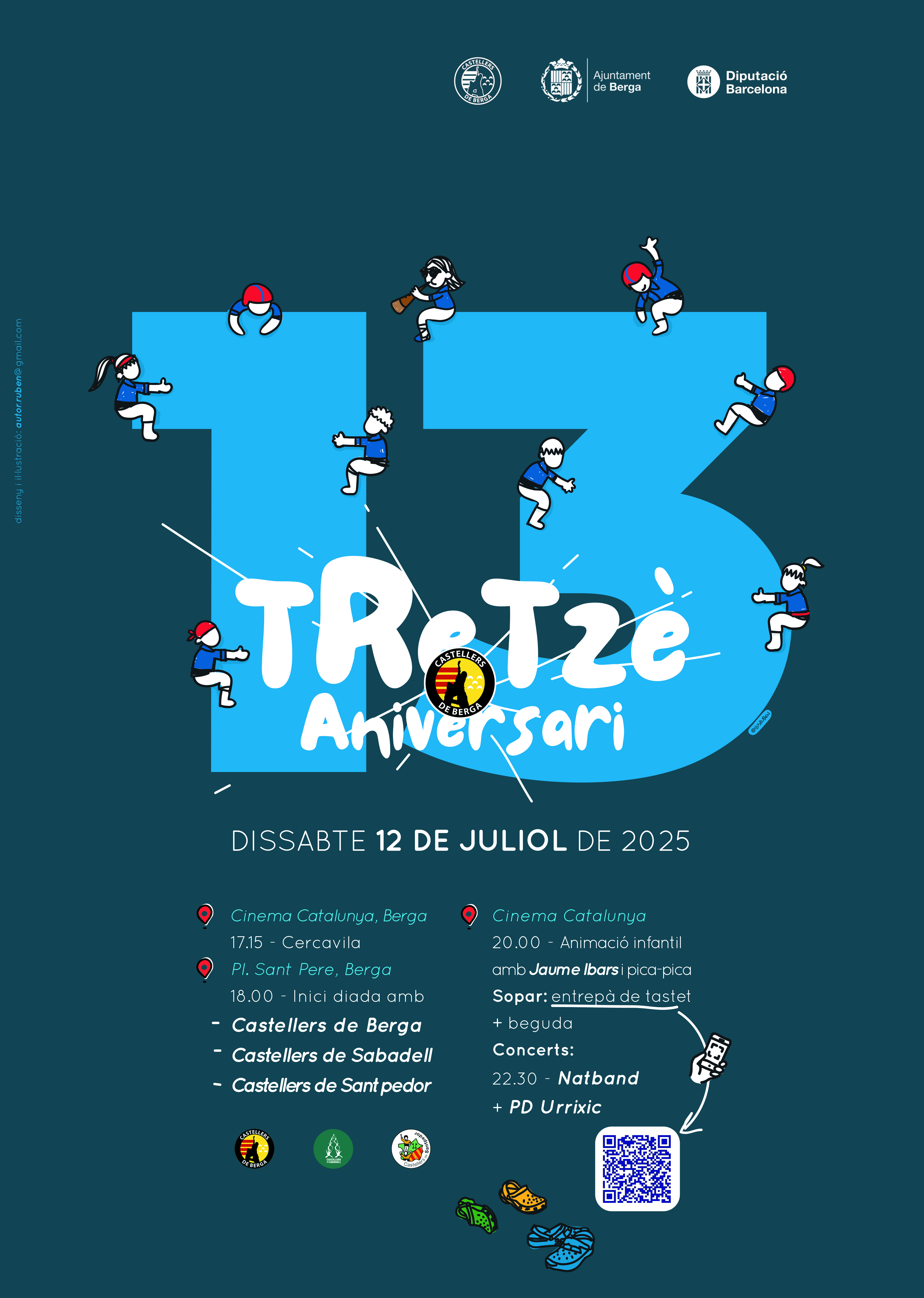 Diada castellera: tretzè aniversari dels Castellers de Berga