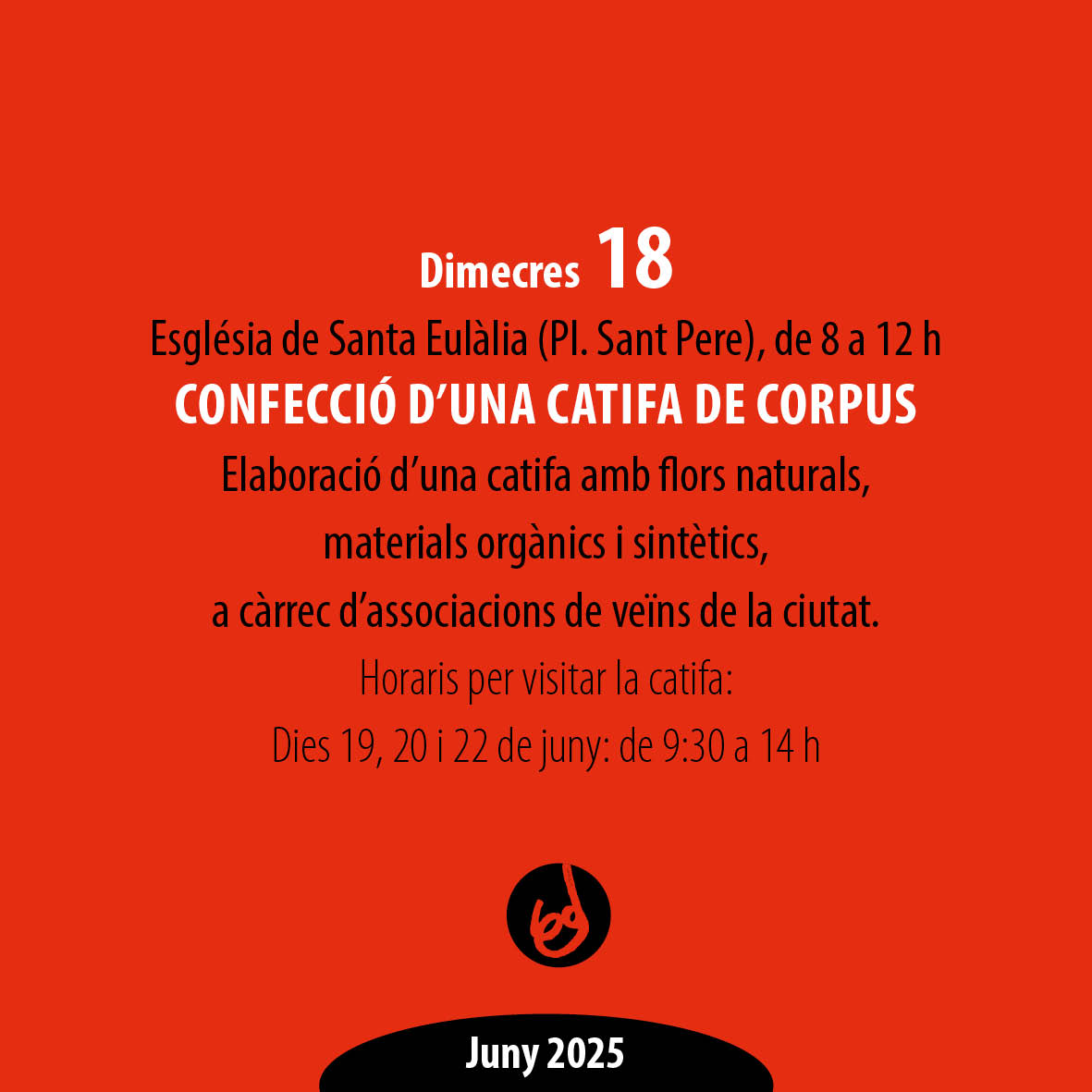 Confecció d'una catifa de Corpus