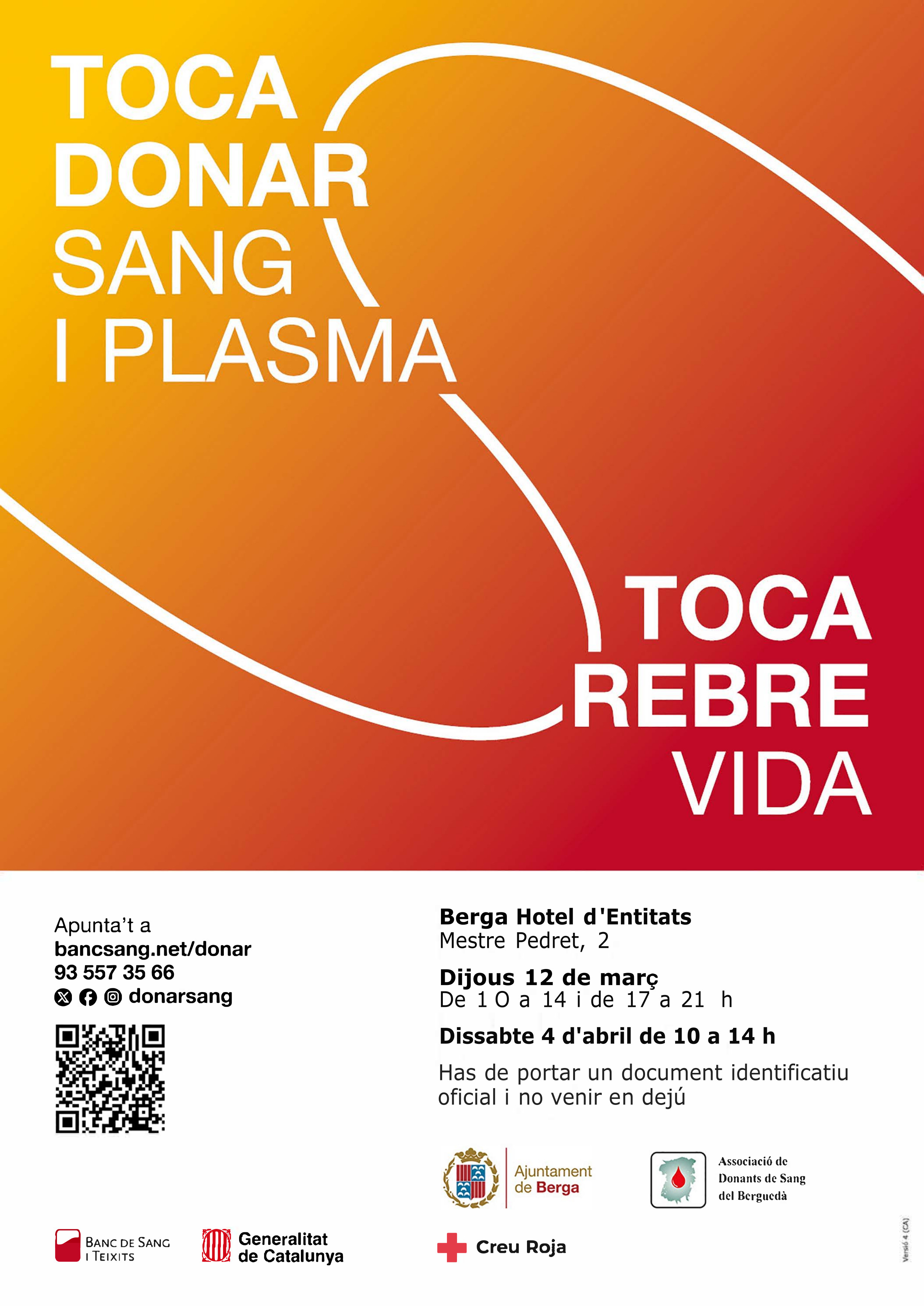 Donaci&oacute; de sang i plasma: 