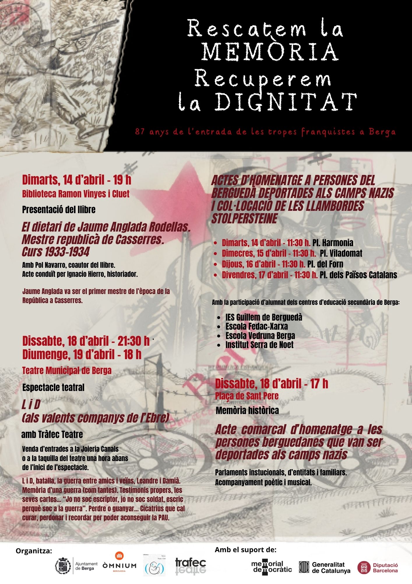 Acte comarcal d'homenatge a les persones berguedanes que van ser deportades als camps nazis