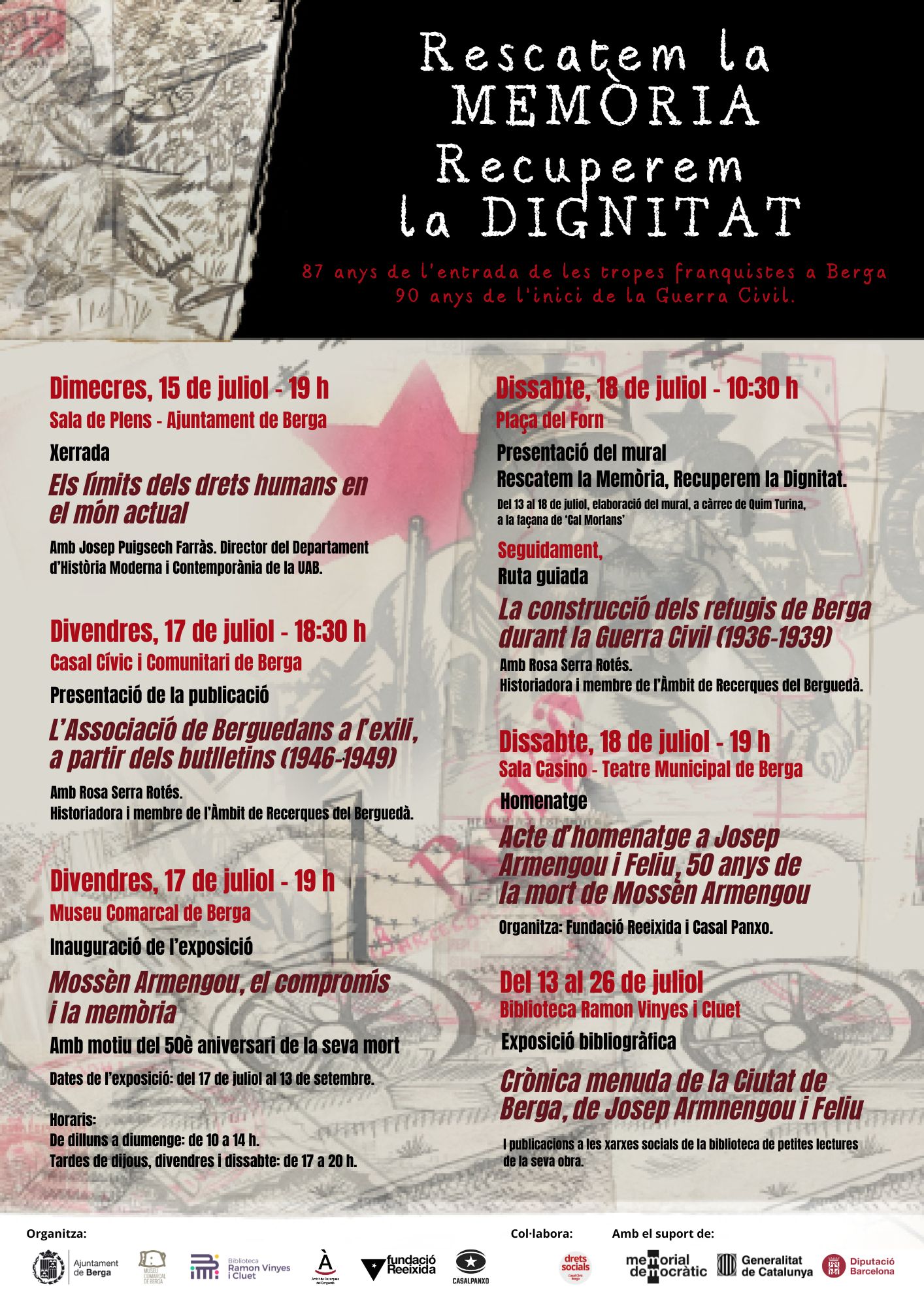 Exposició bibliogràfica: Crònica menuda de la Ciutat de Berga de Mn. Josep Armengou i Feliu