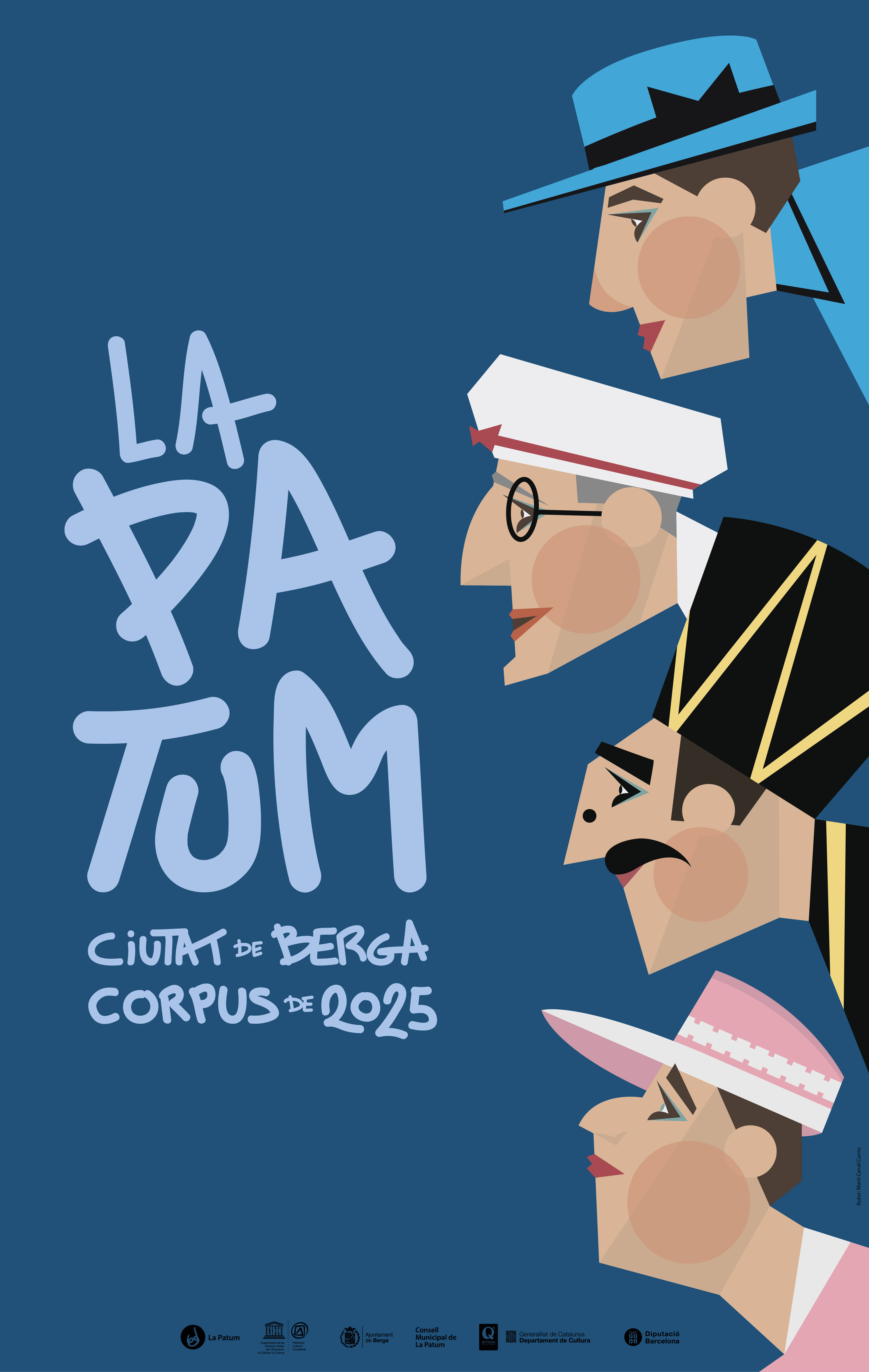 Cartell anunciador de La Patum 2025 - 'Mirades' de Martí Canal Curriu