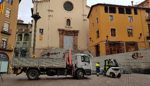 Berga elimina l'aparcament de vehicles de la Plaça Sant Pere per prioritzar l'ús pels vianants i promoure l'activitat comercial